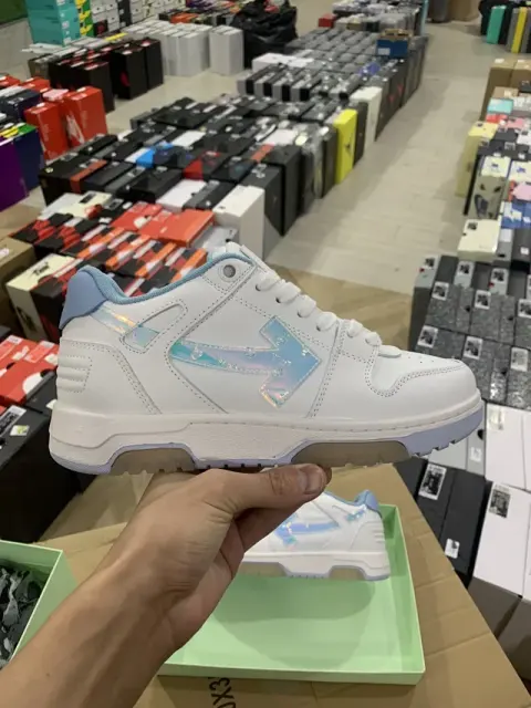Off-White Out Of Office Low-Top Leather OW Sneakers Shoes White (Size 7-13)
