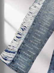 [Best Quality]1:1 Who Decides War Embroidered Jeans