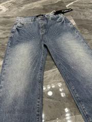 1:1 quality Version Purple Radial Rhinestone Jeans