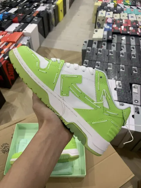 Off-White Out Of Office Low-Top Leather OW Sneakers Shoes White (Size 7-13)