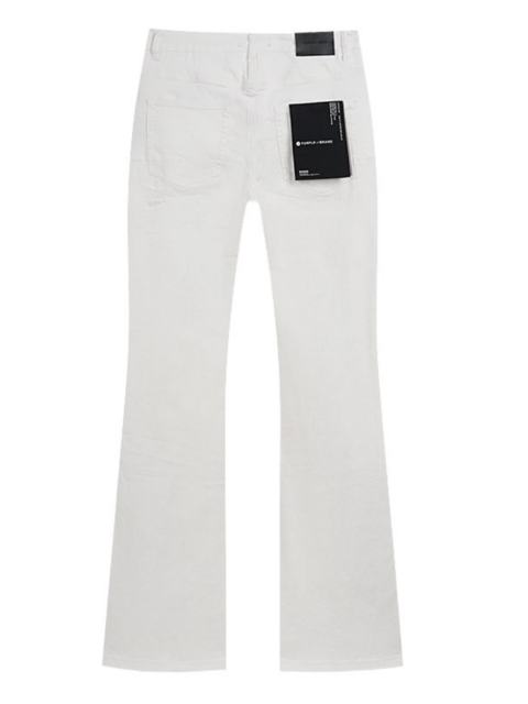 Purple White Flared Jeans