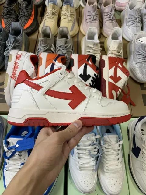 Off-White Out Of Office Low-Top Leather OW Sneakers Shoes White (Size 7-13)