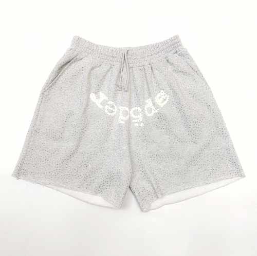 1:1 Top Quality Version Sp5der Full Rhinestone Hoodie & Shorts Set