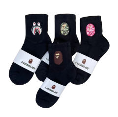 Bape Shark Camouflage Ape Head Embroidered Mid-Calf Socks 20 colors