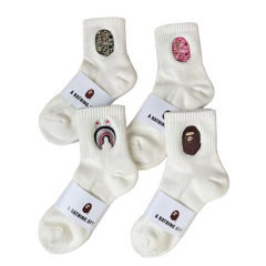 Bape Shark Camouflage Ape Head Embroidered Mid-Calf Socks 20 colors