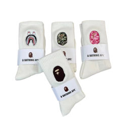 Bape Shark Camouflage Ape Head Embroidered Mid-Calf Socks 20 colors