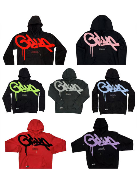 Mixed Emotion Flocked Large Letter Hoodie 7 colors