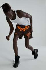 1:1 Quality Letter Star Print Back Pocket Ripped Shorts 4 colors