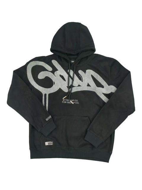Mixed Emotion Flocked Large Letter Hoodie 7 colors