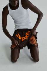 1:1 Quality Letter Star Print Back Pocket Ripped Shorts 4 colors