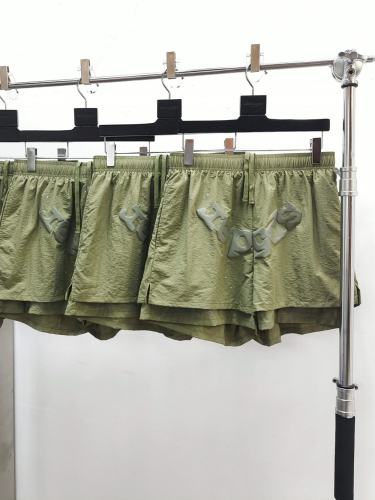 1:1 Quality Gray Printed Tea Green Shorts