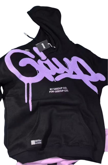 Mixed Emotion Flocked Large Letter Hoodie 7 colors