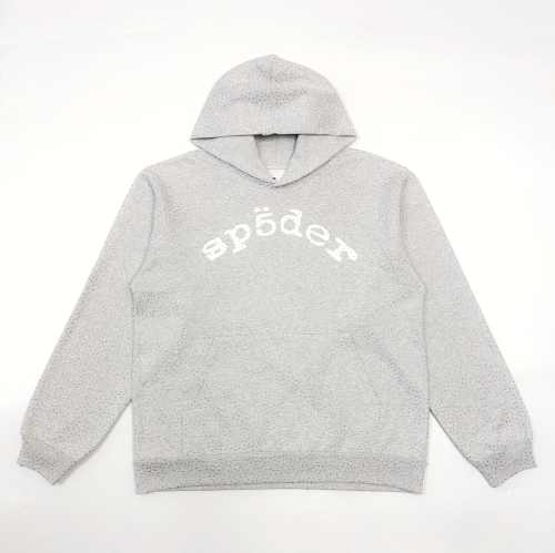 1:1 Top Quality Version Sp5der Full Rhinestone Hoodie & Shorts Set