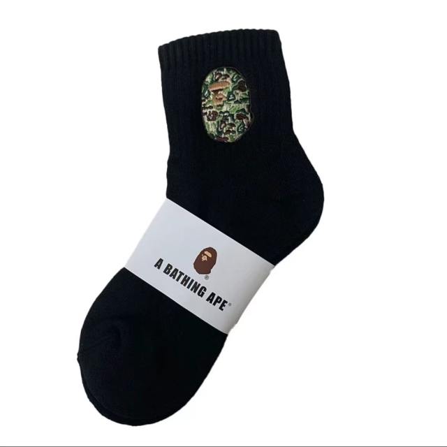 Bape Shark Camouflage Ape Head Embroidered Mid-Calf Socks 20 colors