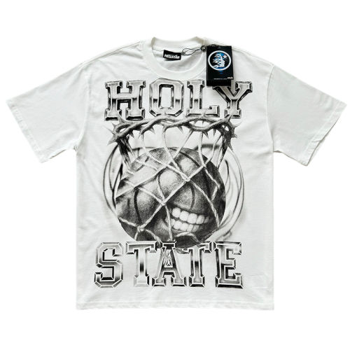 Hellstar Abstract Basketball Frame Sneakers Stacked Socks Printed Tee