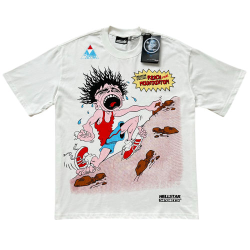 Hellstar Screaming Boy Climbing Mountain Top Print Tee