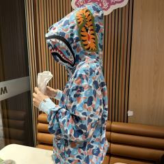 [Best Quality] 1:1 Bape Double Hood HANGZHOU Limited Green Camo Shark Hoodie