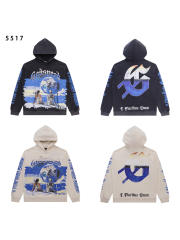 28412272 Tech People Earth Print Washed Version Hoodie 2 colors