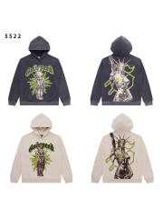 28412274 Metal Sculpture Printed Washed Version Hoodie 2 colors