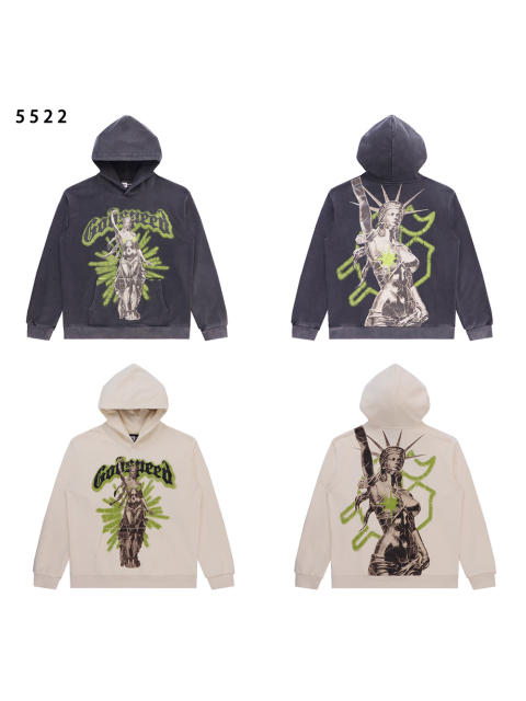 28412274 Metal Sculpture Printed Washed Version Hoodie 2 colors