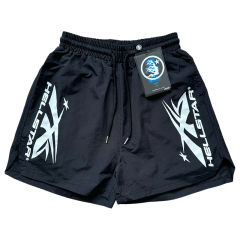 Hellstar White logo print washed Version Tee & Shorts Set