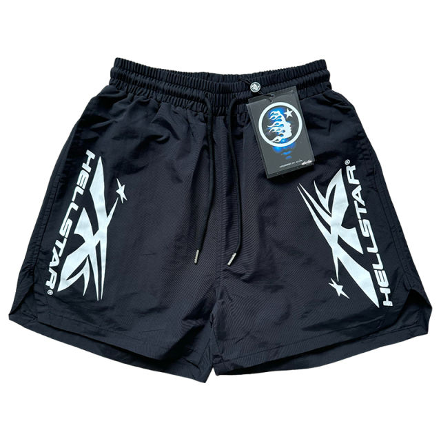 Hellstar White logo print washed Version Tee & Shorts Set