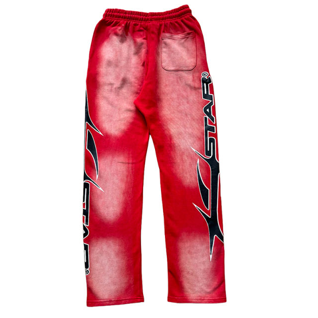 Hellstar HS Letter Print Washed Version hoodie & pants set