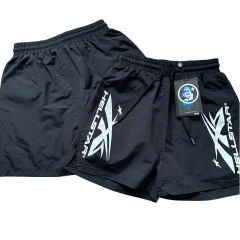 Hellstar White logo print washed Version Tee & Shorts Set