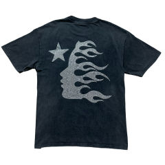 Hellstar Rodman Printed Back Heat-Pressed Rhinestones Washed Version Tee 2 colors