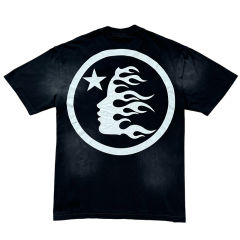 Hellstar White logo print washed Version Tee & Shorts Set