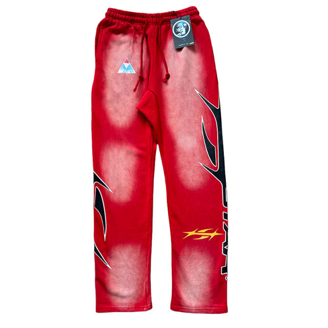 Hellstar HS Letter Print Washed Version hoodie & pants set