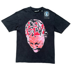 Hellstar Rodman Printed Back Heat-Pressed Rhinestones Washed Version Tee 2 colors