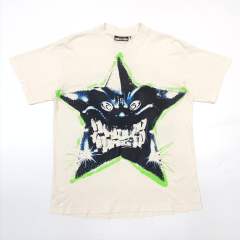 1:1 Quality Hellstar Rhinestone Starfish Print Tee with NFC tag