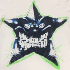 1:1 Quality Hellstar Rhinestone Starfish Print Tee with NFC tag