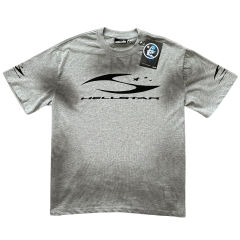Hellstar Distressed H Letter Logo Printed Washed Version Tee 2 colors