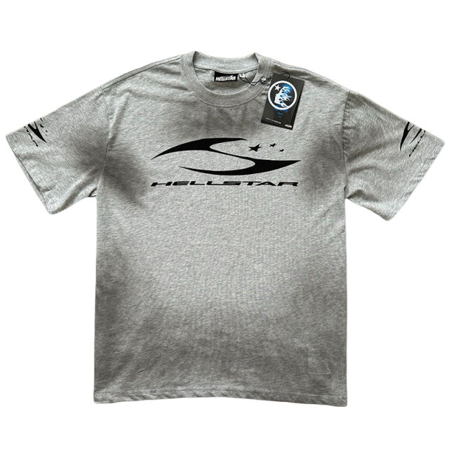 Hellstar Distressed H Letter Logo Printed Washed Version Tee 2 colors