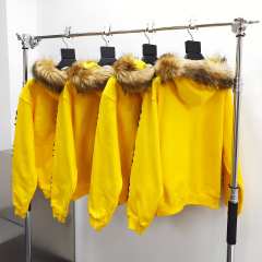 1:1 quality version 28412351 Embroidered letter fur collar zipper Hoodie