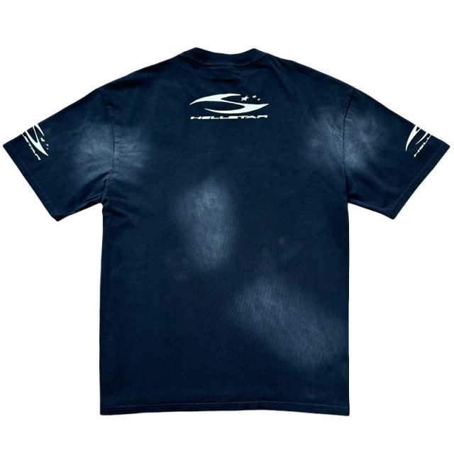 Hellstar Distressed H Letter Logo Printed Washed Version Tee 2 colors