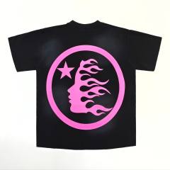 1:1 Quality Hellstar Rose Classic Letter Print Tee with NFC tag