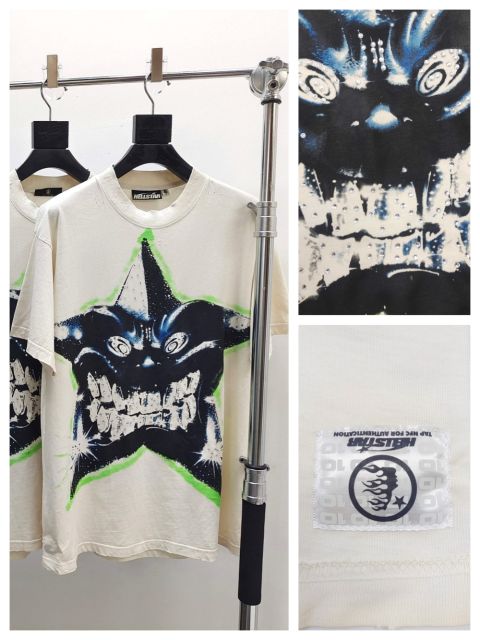 1:1 Quality Hellstar Rhinestone Starfish Print Tee with NFC tag