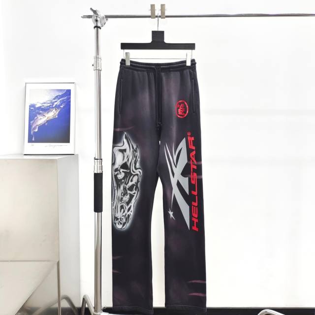 1:1 Quality Hellstar Siren Wind Sweatpants with NFC tag