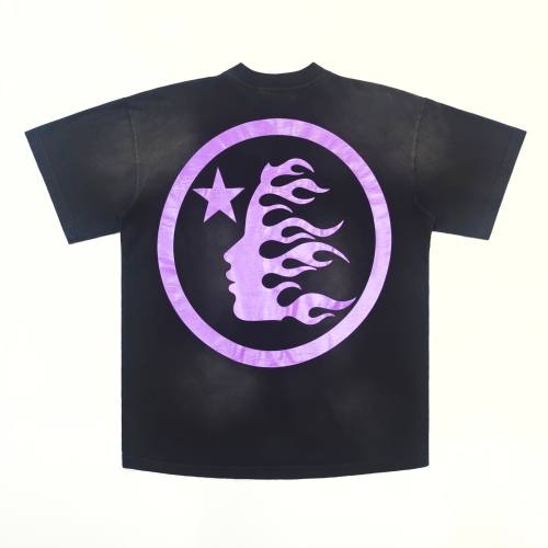 1:1 Quality Hellstar Full Purple Logo Washed Version tee with NFC tag
