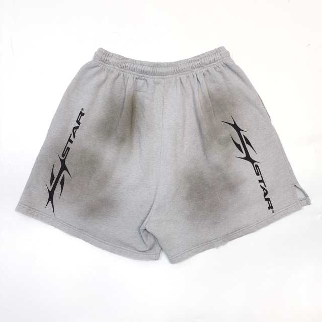 1:1 Quality Hellstar Abraded Printed Distressed Shorts with NFC tag