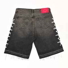 1:1 quality version 28412277 Printed Diamond Washed Version Denim Shorts 2 colors