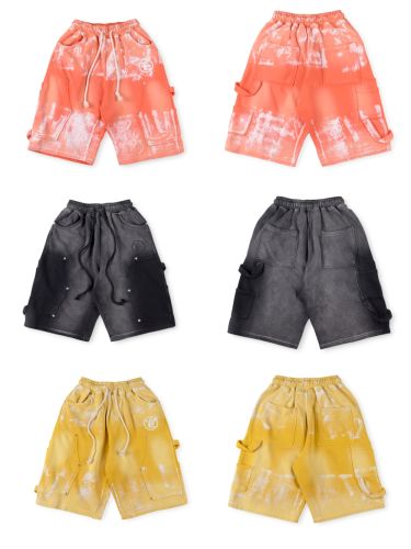 1:1 quality version Hellstar Distressed Washed Version Snap Shorts 3 colors