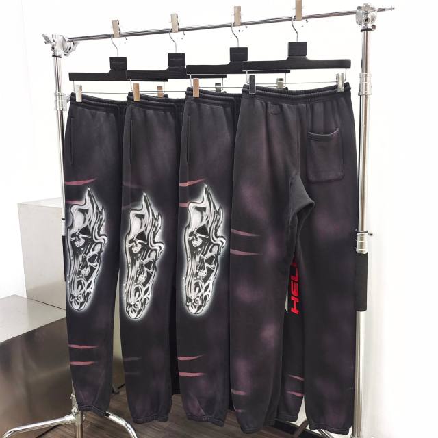 1:1 Quality Hellstar Siren Wind Sweatpants with NFC tag