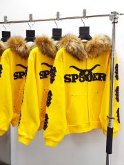 1:1 quality version 28412351 Embroidered letter fur collar zipper Hoodie