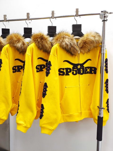 1:1 quality version 28412351 Embroidered letter fur collar zipper Hoodie