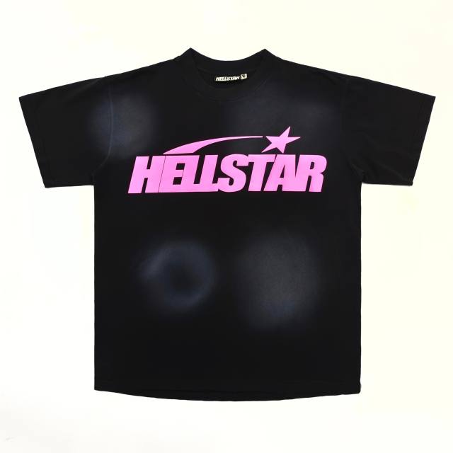1:1 Quality Hellstar Rose Classic Letter Print Tee with NFC tag