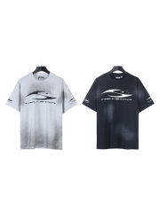 Hellstar Distressed H Letter Logo Printed Washed Version Tee 2 colors